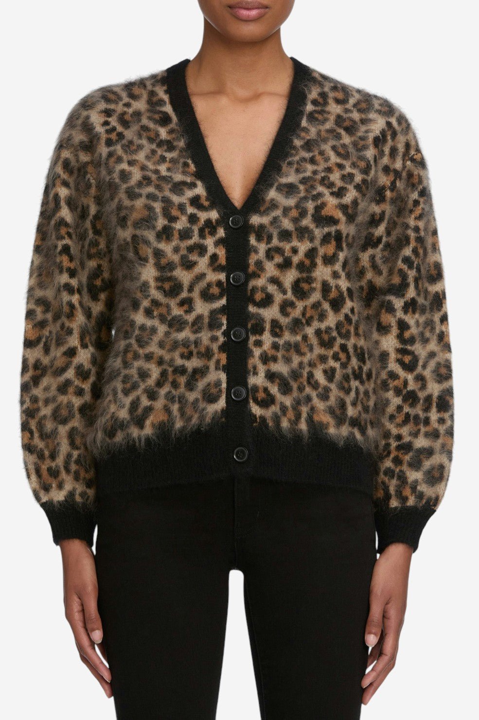 *PREORDER* The Brushed Cashmere Cardi - Leopard