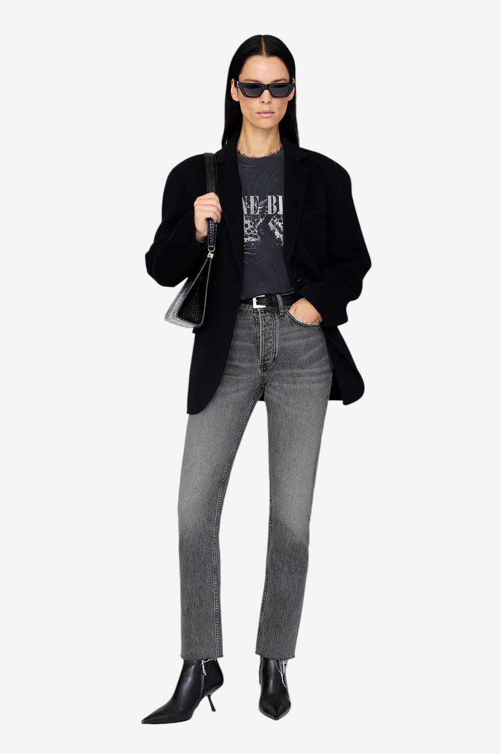 *PRE-ORDER* Spencer Sweatshirt Leopard - Washed Black - Image 4