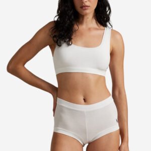 Stretch-Cotton Girl Short - White