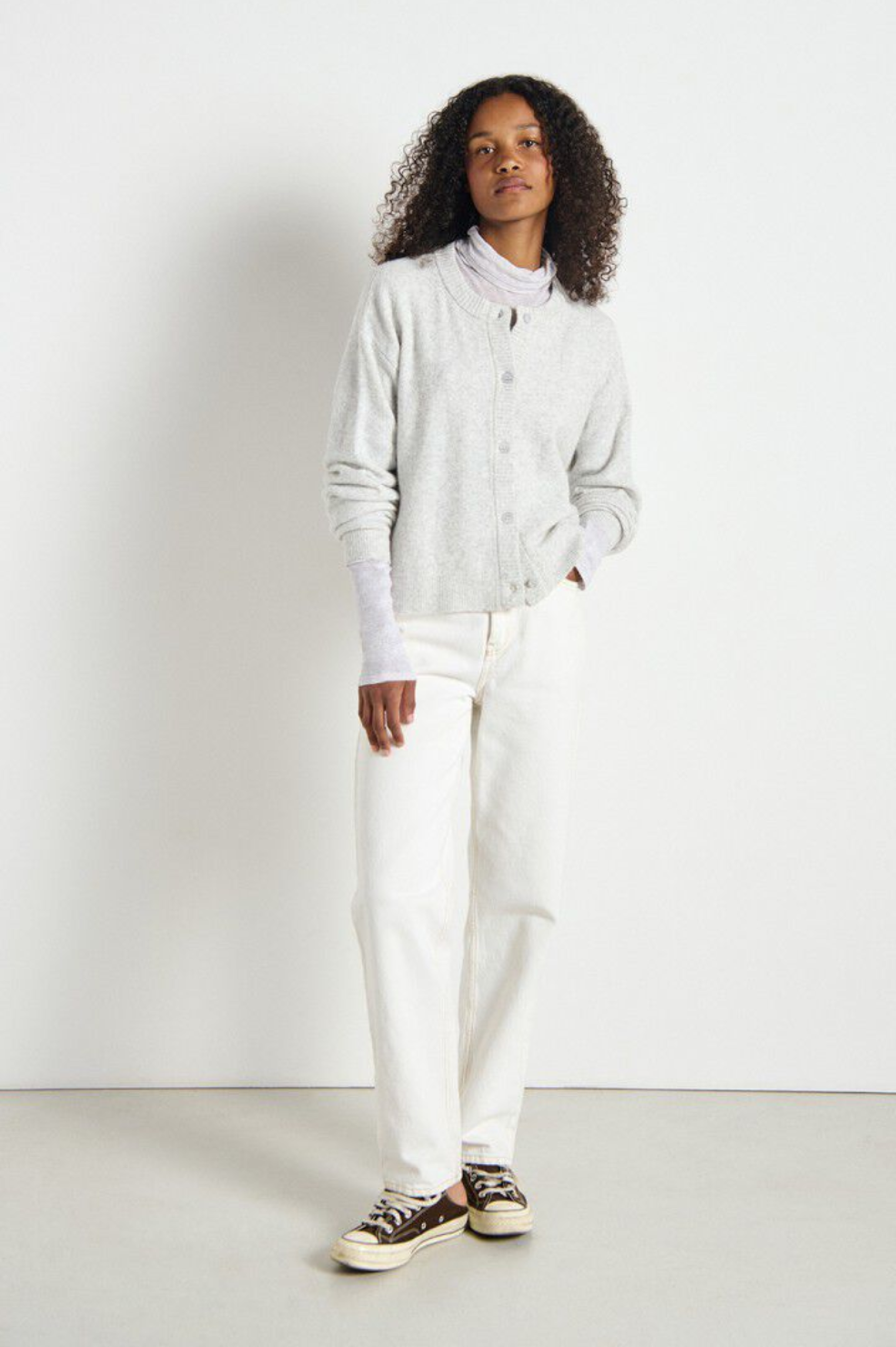 *PRE-ORDER* Damsville Cardigan - Heather Grey - Image 5