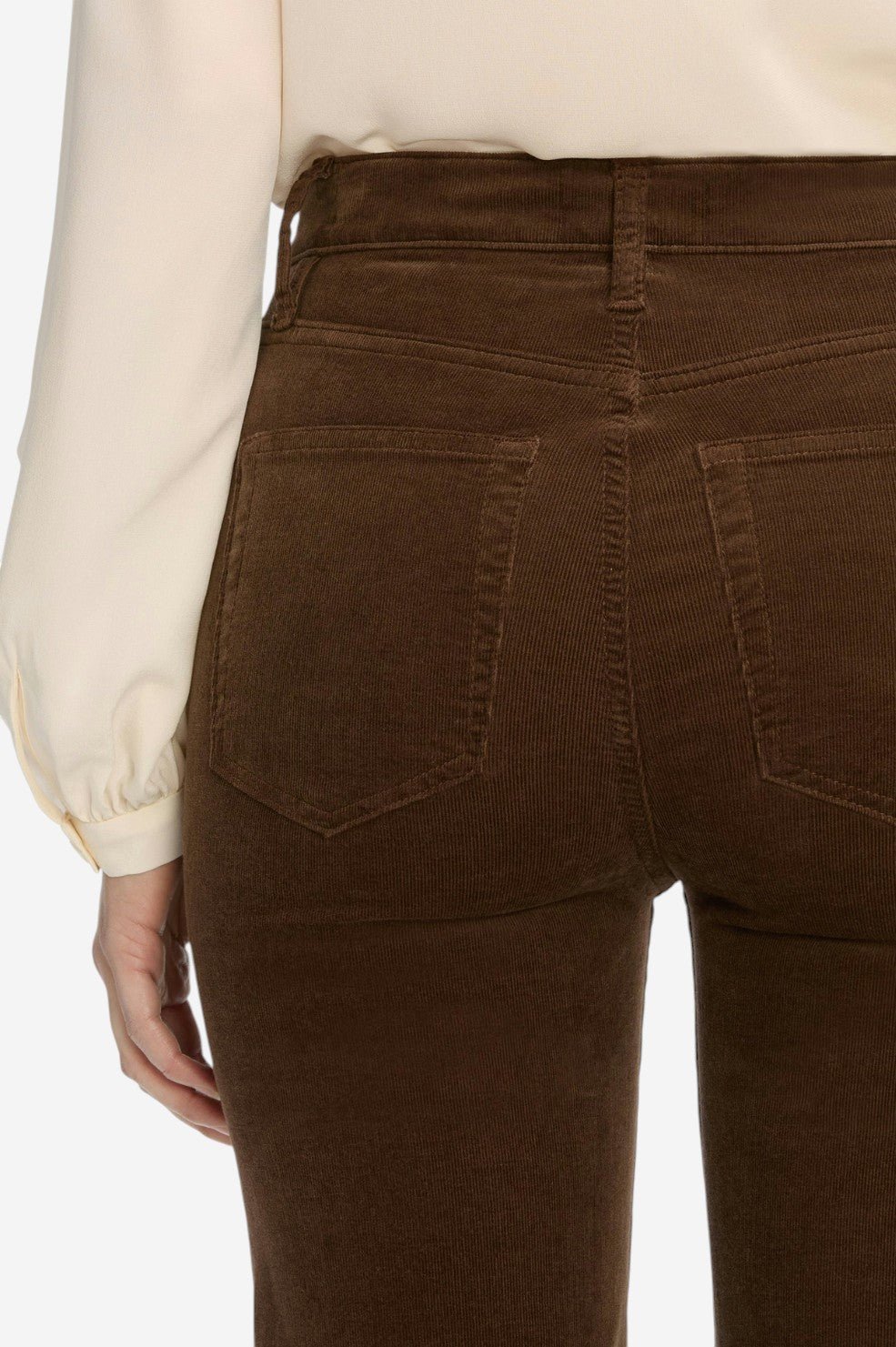Le Sleek Straight Corduroy - Bitter Chocolate - Image 3