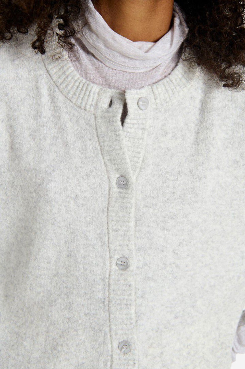 *PRE-ORDER* Damsville Cardigan - Heather Grey - Image 4