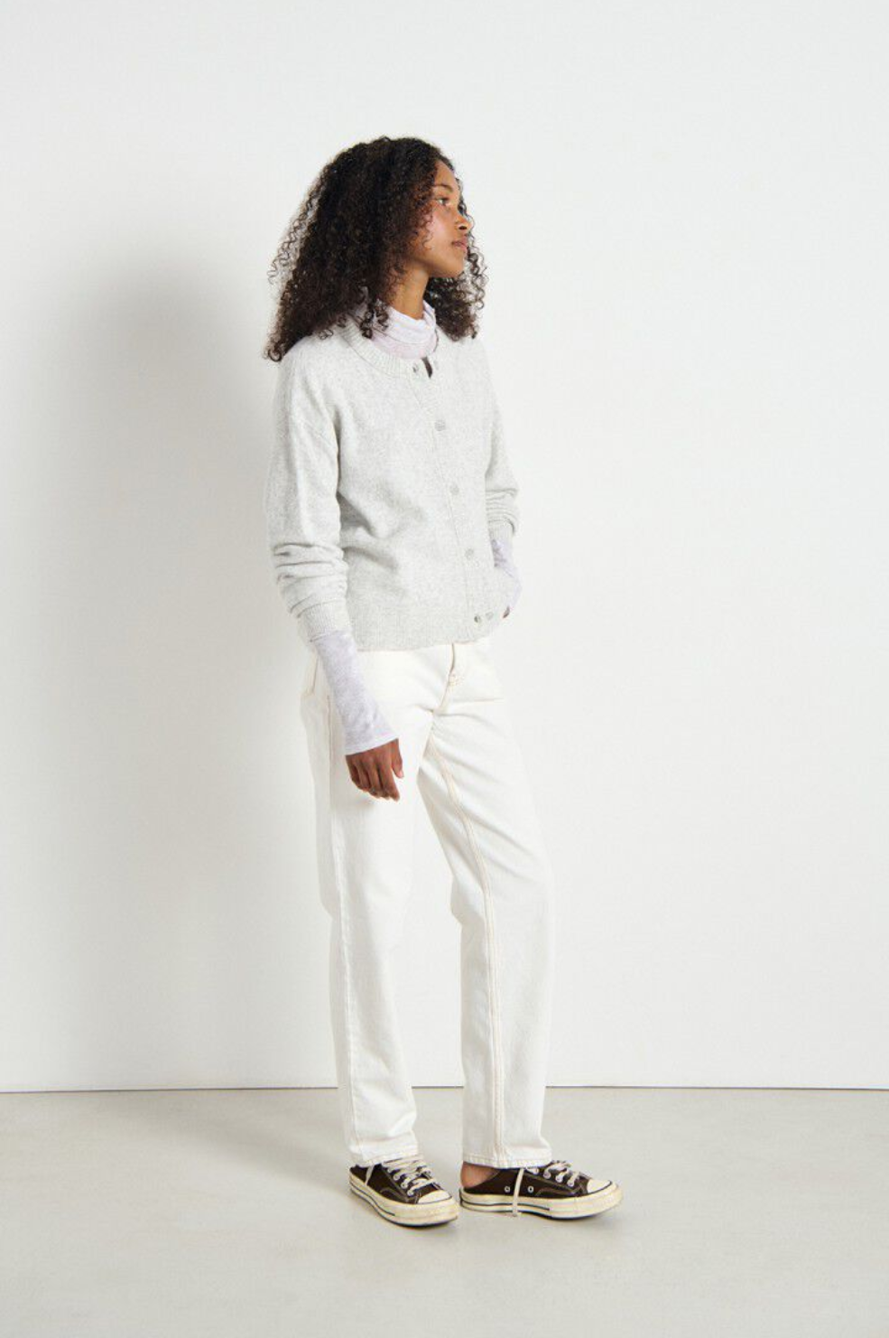 *PRE-ORDER* Damsville Cardigan - Heather Grey - Image 3