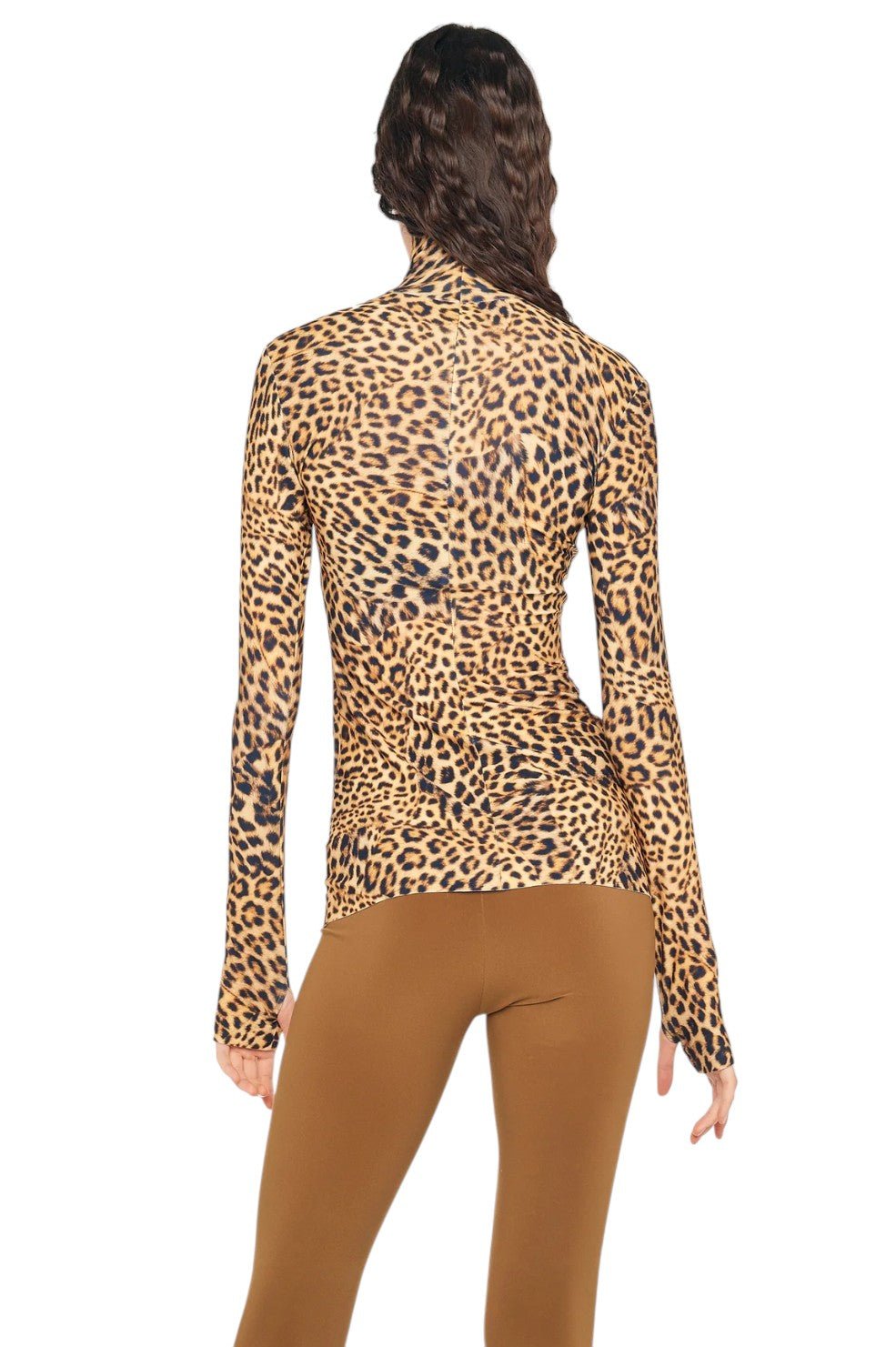 Slim Fit Long Sleeve Turtle Top - Cheetah Patch - Image 3