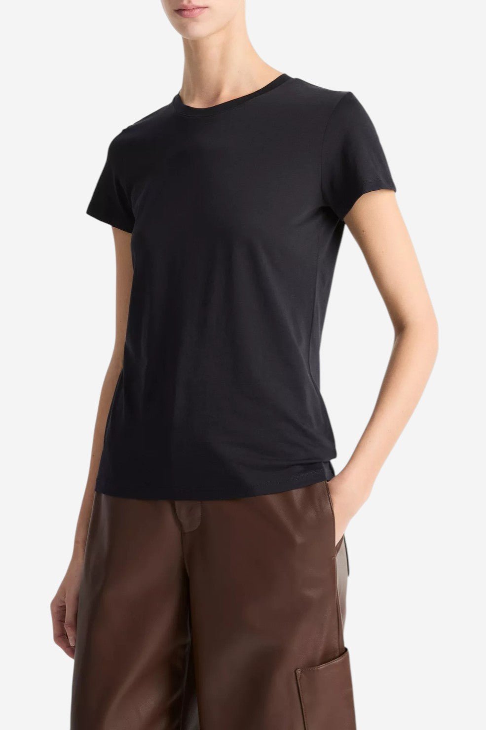 Essential Pima Cotton Crew Neck T-Shirt - Coastal Blue - Image 3