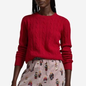 Polo Bear Sleep Boxer - Iconic Bear Snowfall Red