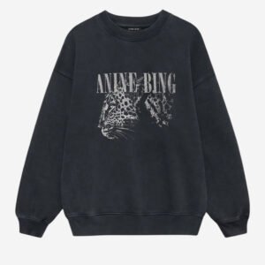 *PRE-ORDER* Spencer Sweatshirt Leopard - Washed Black