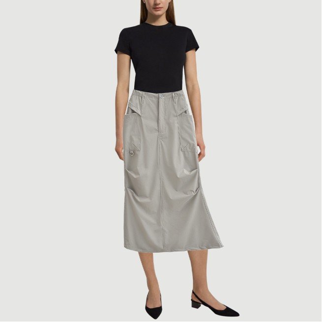 Women's long skirt with zipper side pockets - Image 6