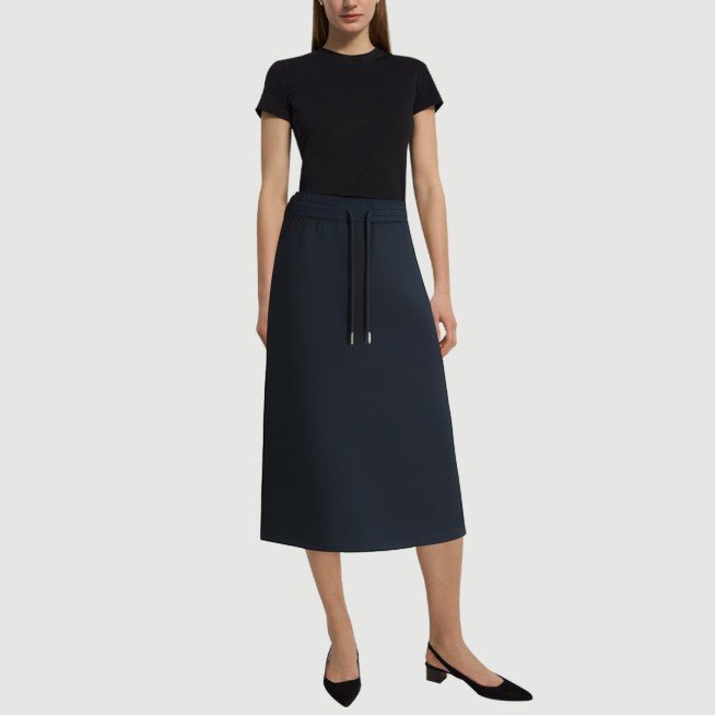Drawstring casual skirt with side slits and side pockets - Image 6
