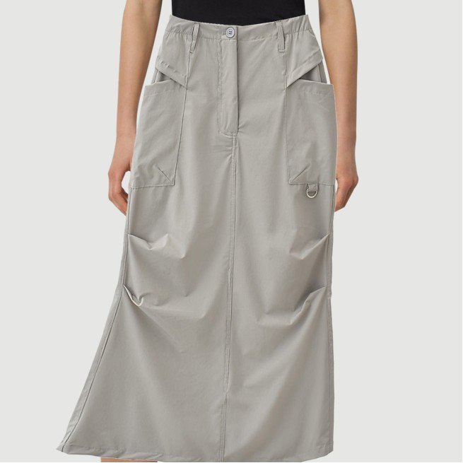 Women's long skirt with zipper side pockets - Image 8