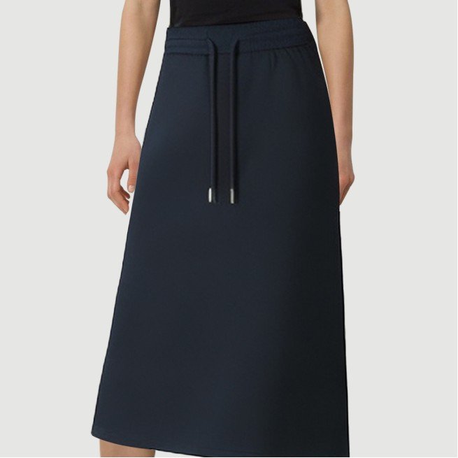 Drawstring casual skirt with side slits and side pockets - Image 8