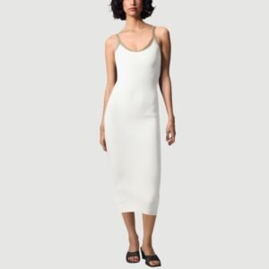 Elegant fitted dress with rhinestones