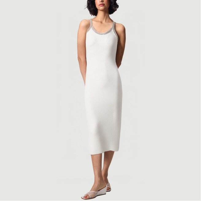 Elegant fitted dress with rhinestones - Image 6