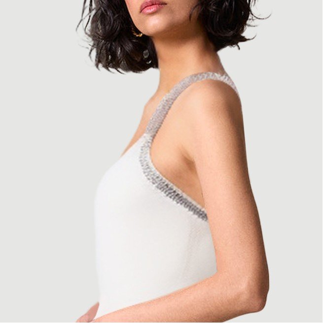 Elegant fitted dress with rhinestones - Image 8